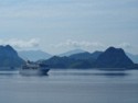 The British ship Balmoral approaches Komodo at the same time we get there